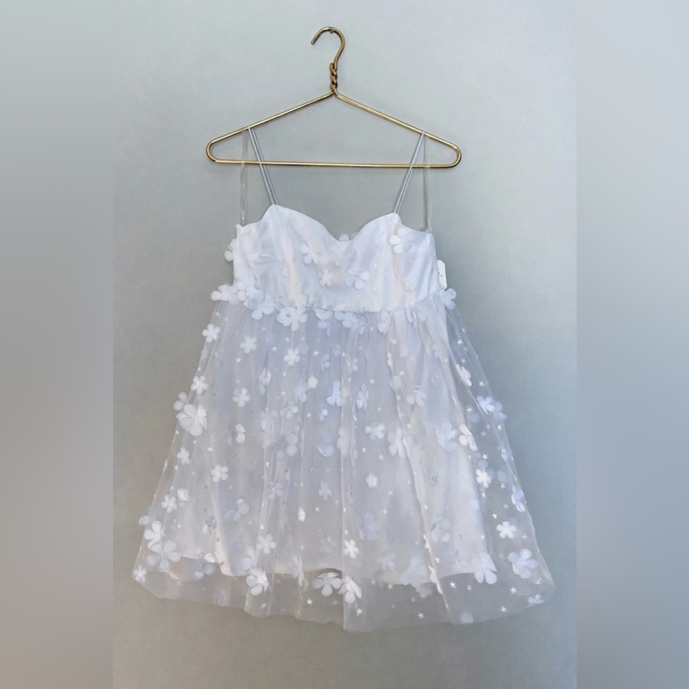 Altar'd State White Floral Mini Dress